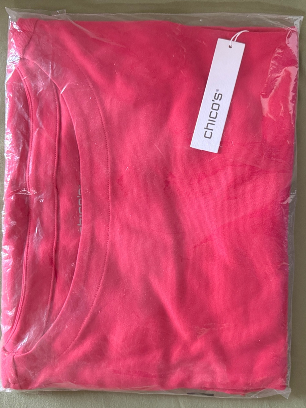 Chico's Red Short Sleeve Crew Tee